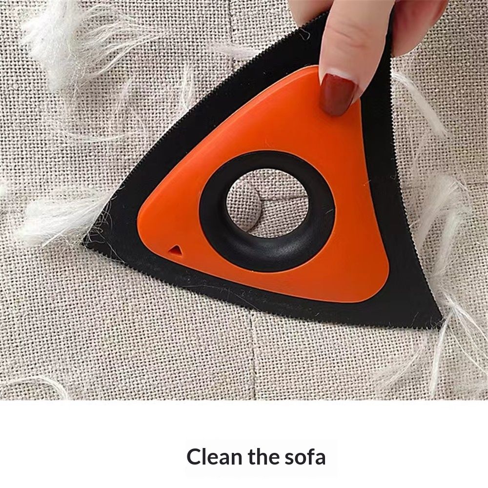 Mini Pet Hair Remover Triangle (Orange) – Eco‑Friendly, Reusable Lint & Fur Cleaner for Carpets, Furniture, Clothing & Auto Interior – Ergonomic Precision Tool - Image 3