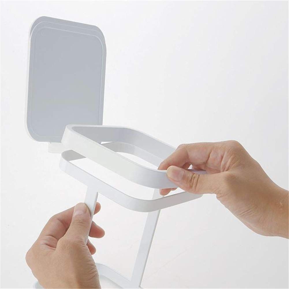 Countertop Trash Can Garbage Bag Holder for Home Kitchen Desktop trash bin, home kitchen storage bin, office paper basket（white） - Image 3