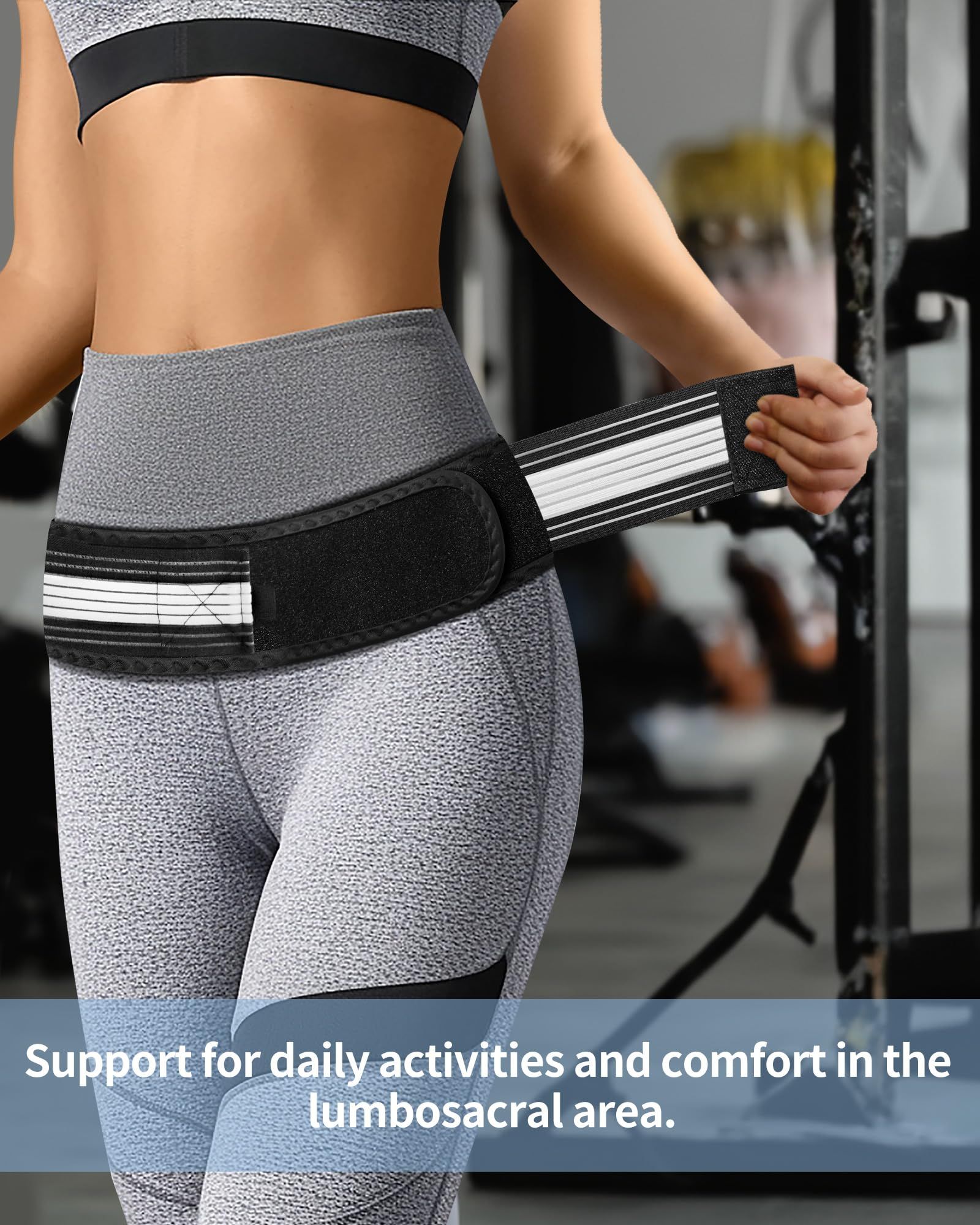Sacroiliac  Joint Hip Belt - Lower Back Support Brace for Men and Women - Pelvic Support Belt -  Belt - Sciatica Pelvis Lumbar Hip Pain Relief（110cm） - Image 3