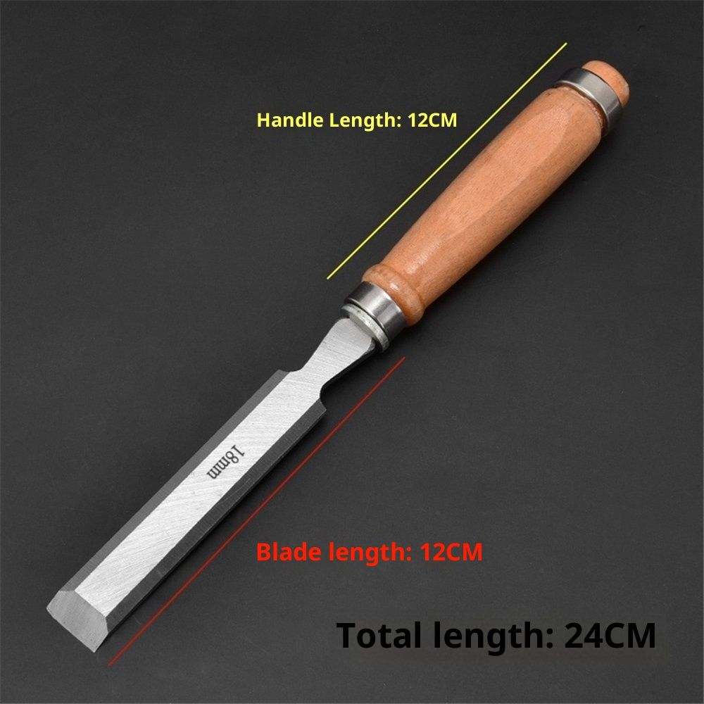 Carbon Steel Carving  Semicircle Wood Chisel Set DIY Woodworking Handle Carpentry Tools Pack of 4（50 carbon steel 4PC） - Image 5