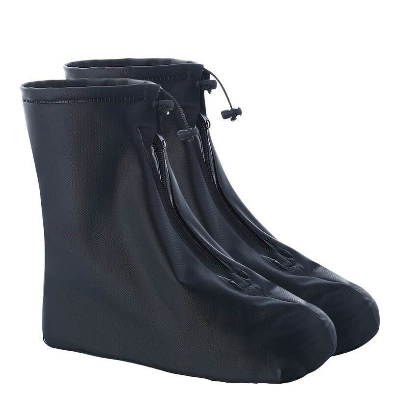 Rain Shoe Covers Waterproof Boots Plastic Overshoes Galoshes for Women Men Kids,Anti-Slip Overshoes Black （M） - Image 1