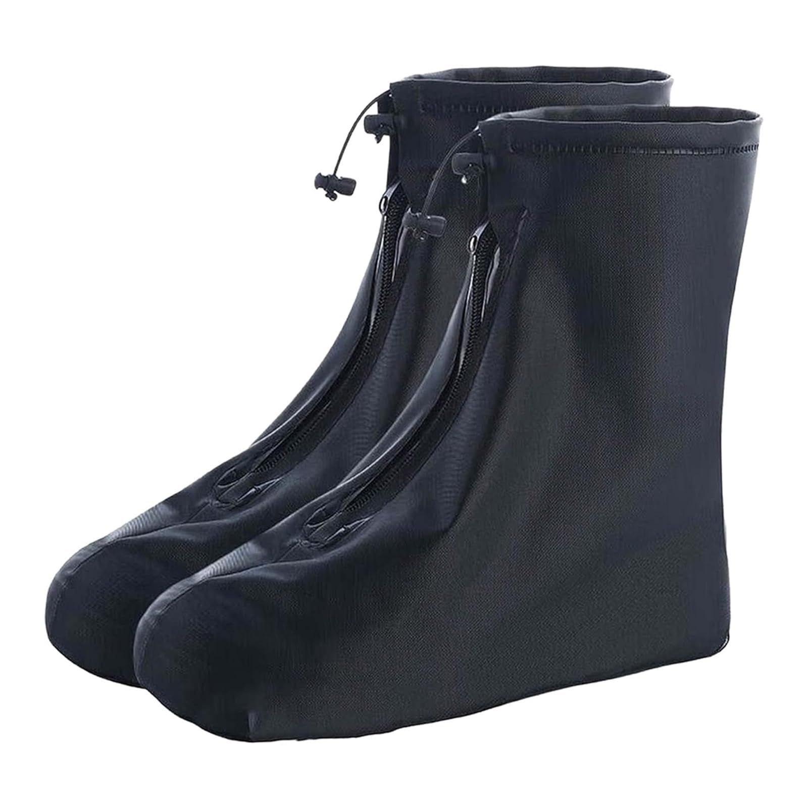 Rain Shoe Covers Waterproof Boots Plastic Overshoes Galoshes for Women Men Kids,Anti-Slip Overshoes Black （M） - Image 2