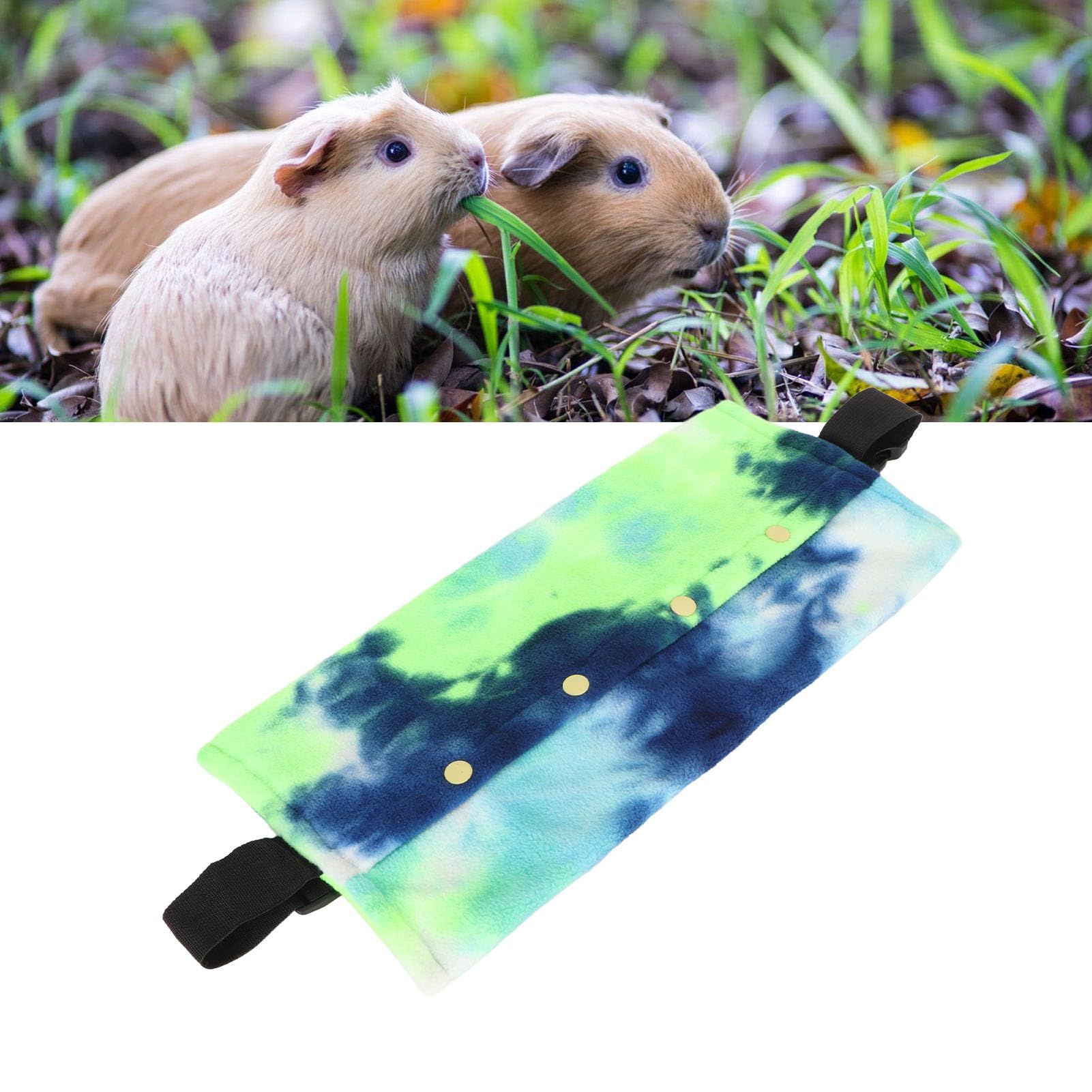 Small Animal Sling Carrier,Adjustable Strap  Soft Coral Fleece Beardie Snuggle Sling Bag ( blue-green) - Image 3
