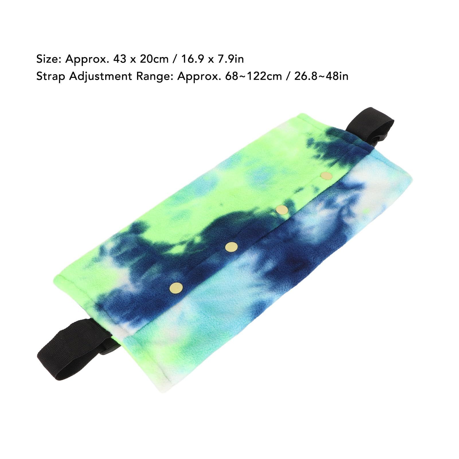 Small Animal Sling Carrier,Adjustable Strap  Soft Coral Fleece Beardie Snuggle Sling Bag ( blue-green) - Image 5