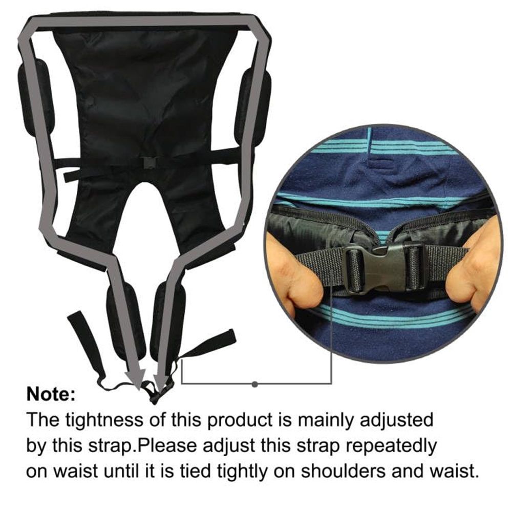 Lightweight Kids Carrier Belt Short Journeys Hiking Back Pack Belt Outdoor Children Lift Sling for Transferring Children to Car,Wheelchair,Vehicle,Bed,Chair(Black, Large) - Image 4