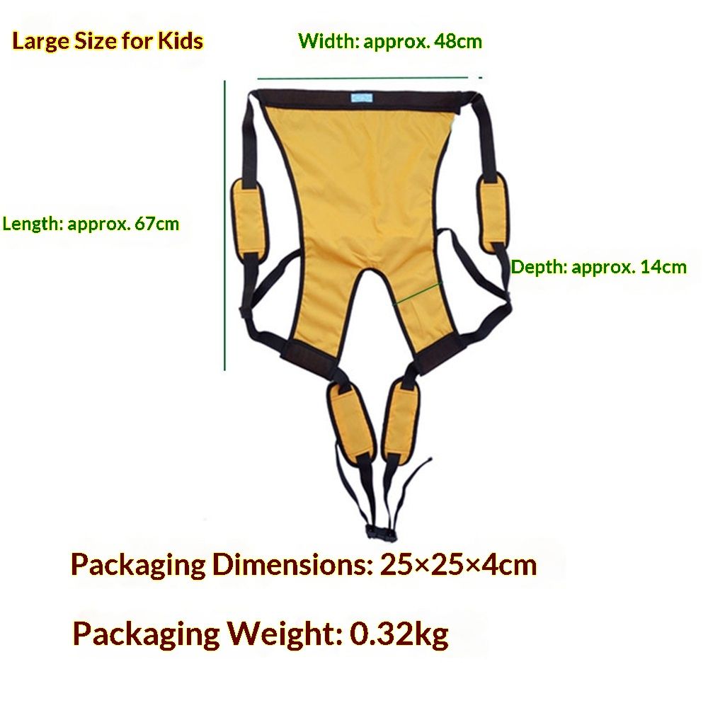 Lightweight Kids Carrier Belt Short Journeys Hiking Back Pack Belt Outdoor Children Lift Sling for Transferring Children to Car,Wheelchair,Vehicle,Bed,Chair(Black, Large) - Image 5