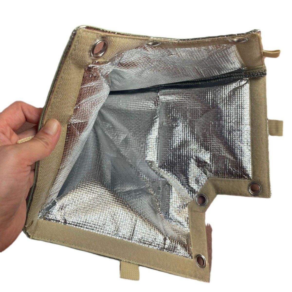 Outdoor Backflow Preventer Cover, Pipe Insulated Pouch for Freeze Protection, Winter Thicken Fabric Sprinkler Valve Insulation Cover for Outside Irrigation Pipe & Water Well Pump (khaki) - Image 2