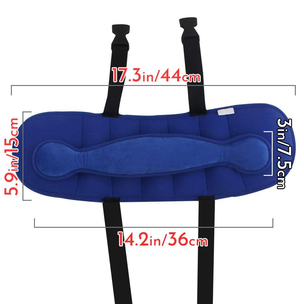 Baby car seat head support, car seat baby stroller baby head support, safety car seat neck pressure reducing head pillow, baby sleeping sling (blue) - Image 5