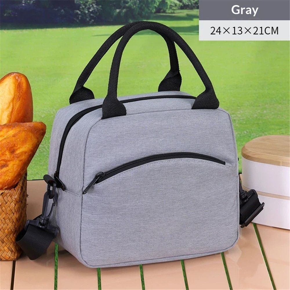 Lunch Bag for Women & Men Adult Insulated Lunch Box, Small Leakproof Cooler Food Lunch Containers Reusable High Capacity Lunch Tote Bags for Work, Travel, Outdoor (gray) - Image 2