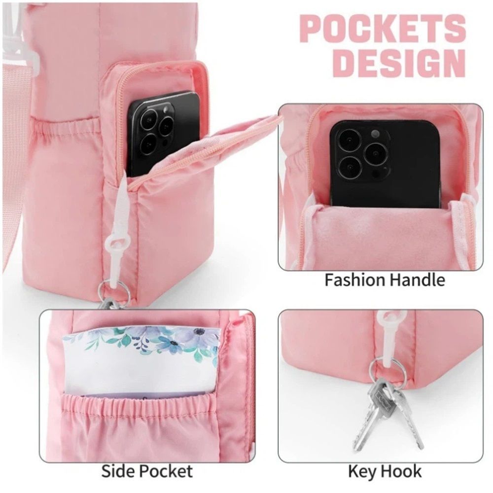 Water Bottle Holder with Strap, Water Bottle Carrier Bag for 40 oz with Handle, Insulated Water Bottle Sling Bag with Phone Pouch, Water Bottle Purse Accessories（oniy bag） - Image 2