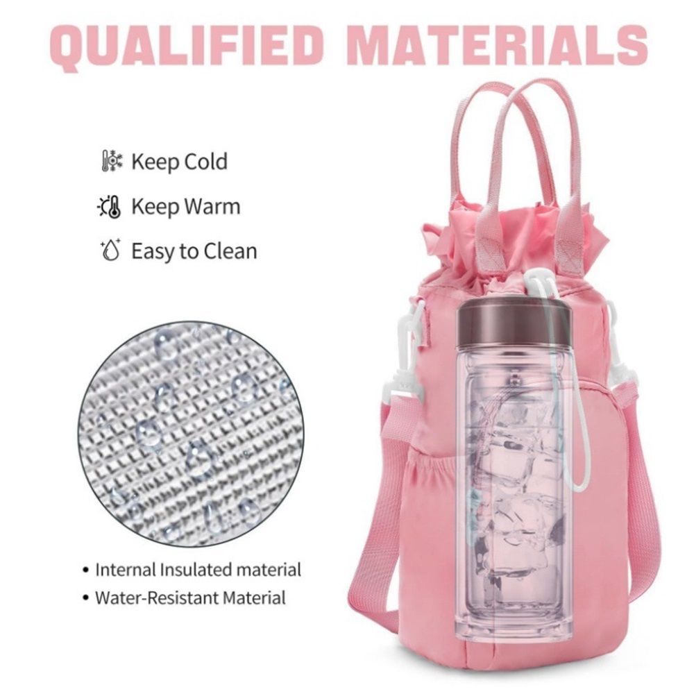Water Bottle Holder with Strap, Water Bottle Carrier Bag for 40 oz with Handle, Insulated Water Bottle Sling Bag with Phone Pouch, Water Bottle Purse Accessories（oniy bag） - Image 3