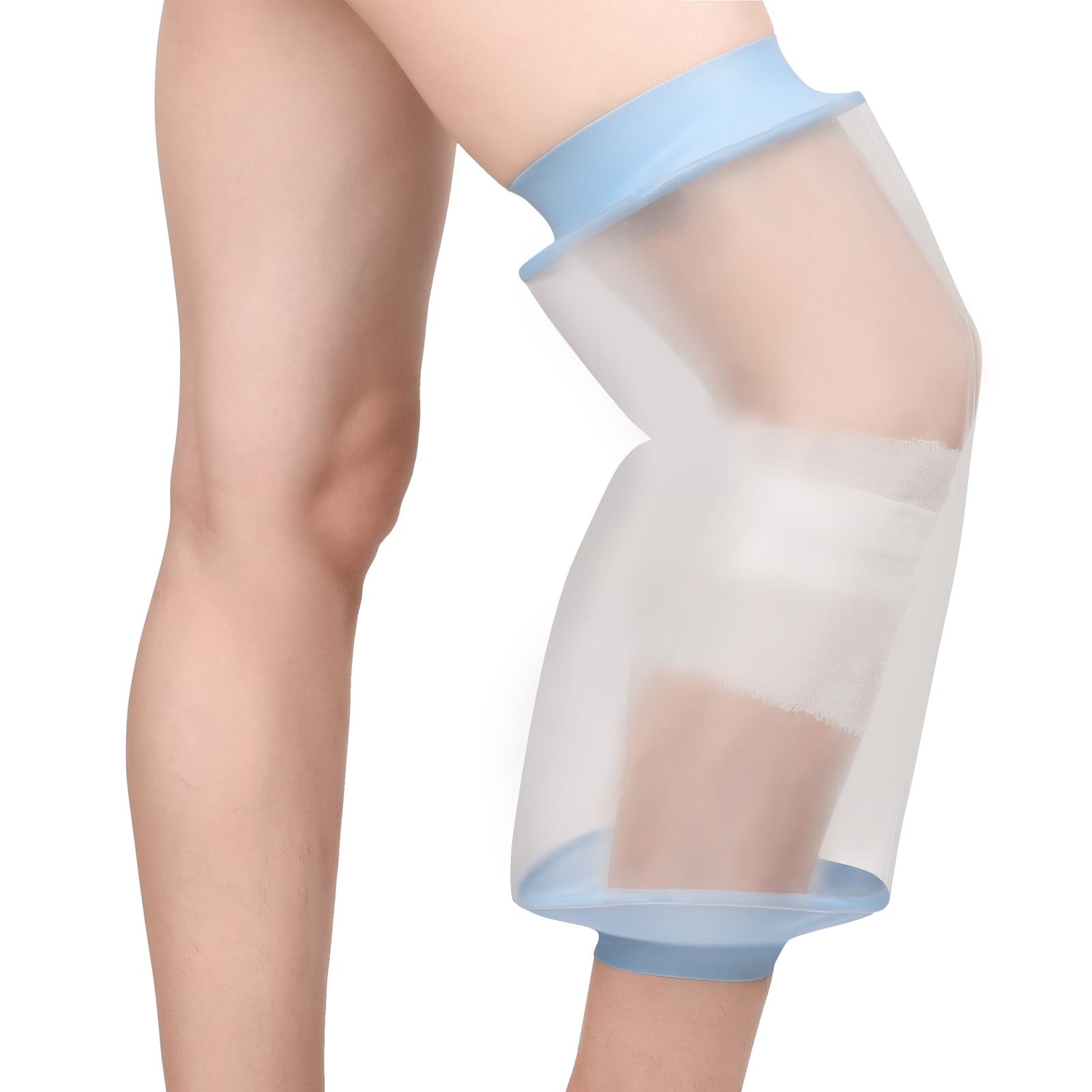 Knee Cast Cover for Shower Waterproof Knee Cover for Shower after Surgery Reusable Cast Bag After Surgery for Wound, Burns, Bandage（1 pcs） - Image 1