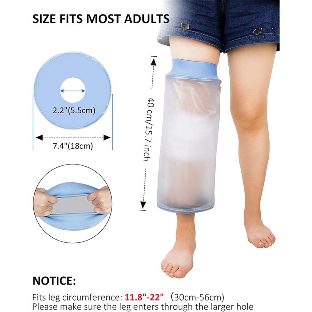 Knee Cast Cover for Shower Waterproof Knee Cover for Shower after Surgery Reusable Cast Bag After Surgery for Wound, Burns, Bandage（1 pcs） - Image 2