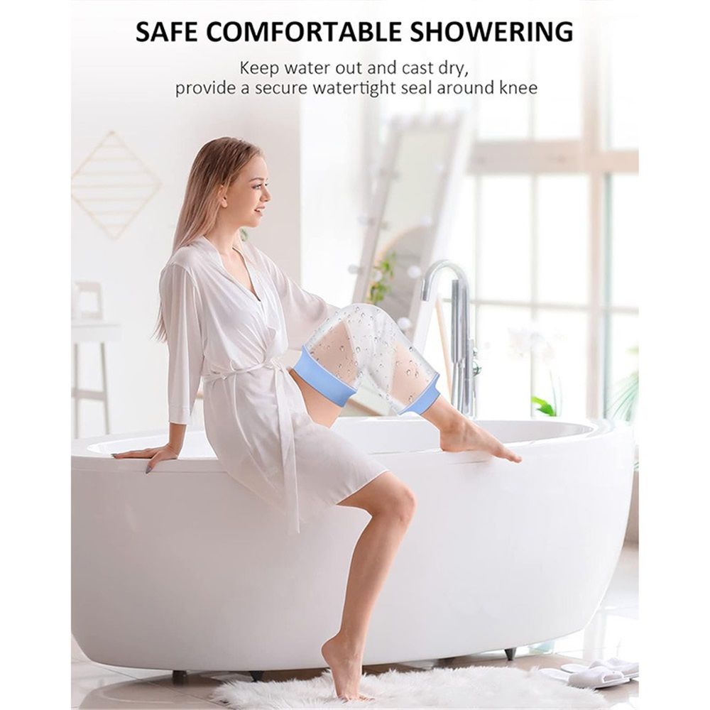 Knee Cast Cover for Shower Waterproof Knee Cover for Shower after Surgery Reusable Cast Bag After Surgery for Wound, Burns, Bandage（1 pcs） - Image 4