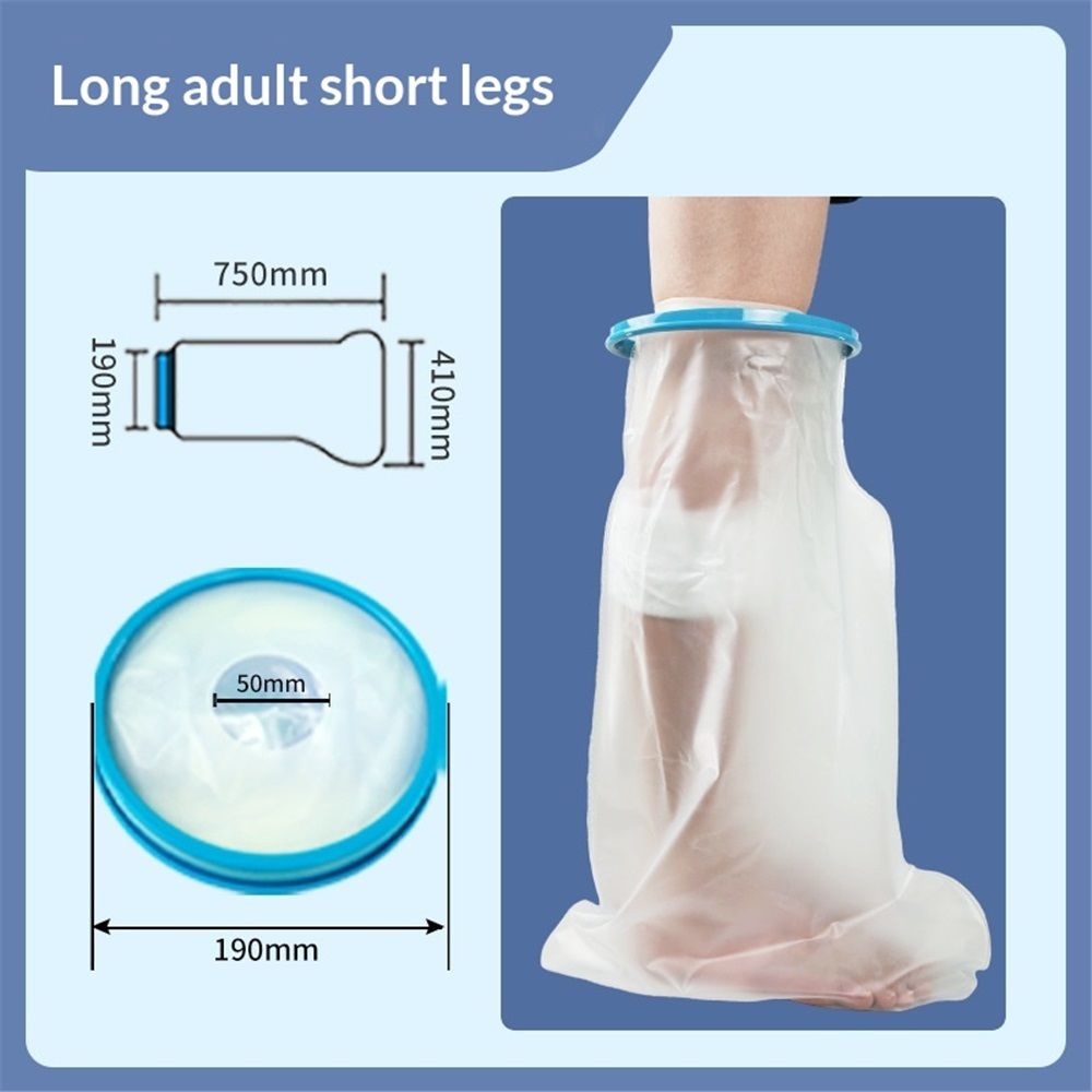 1 pcs Water Proof Leg Cast Cover for Shower, Showering Foot, Watertight Foot Protector for Leg and Foot Surgeries, Cast Bag for Shower (16Wx29L, White) - Image 2
