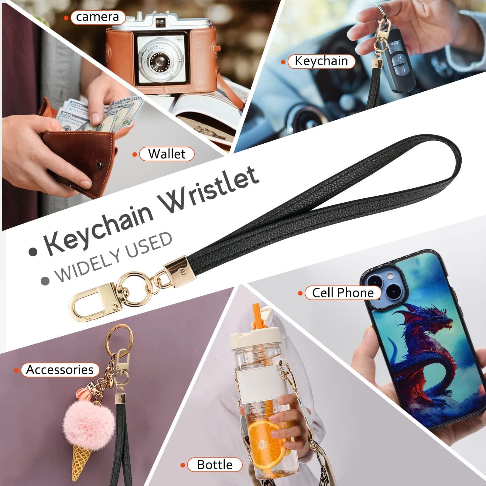 2 pack Small Wristlet Wallets for Women Credit Card Holder Wallet Keychain Wristlet Wallet Credit Card Wallets for Women (Black) - Image 3