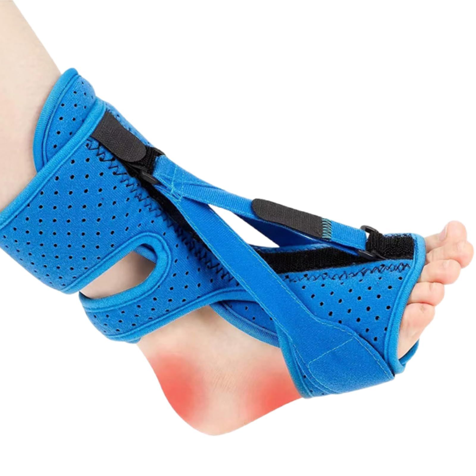 1 pcs Adjustable Night Splint for Plantar Fasciitis Relief – Foot Brace for Heel Pain, Achilles Tendinitis, and Planter Facetious – Comfortable Night Support for Women and Men (Blue) - Image 1