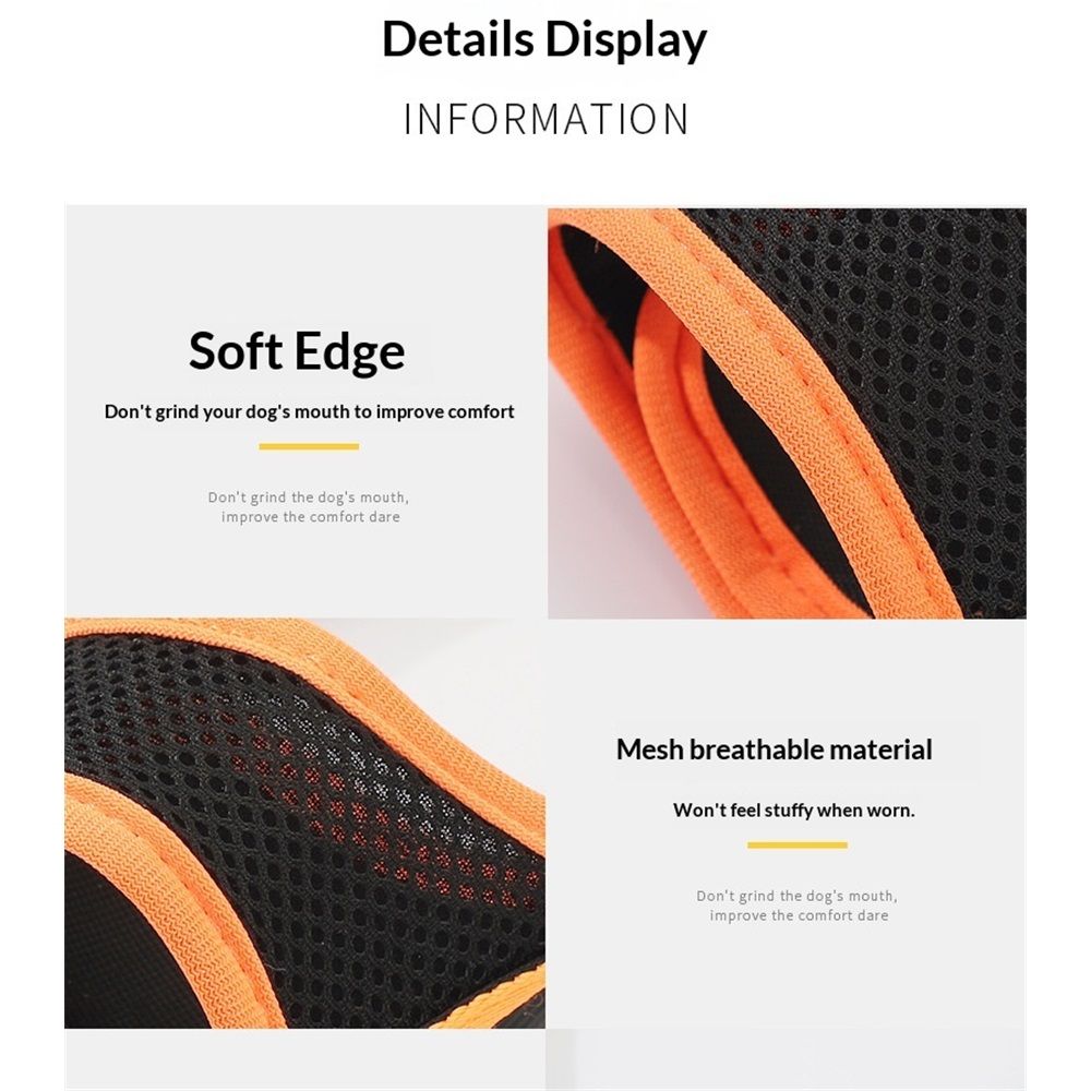 2 pack Dog Muzzle Anti Biting Barking and Chewing with Comfortable Mesh Soft Fabric and Adjustable Strap, Suitable for Small, Medium and Large Dogs(L) - Image 3