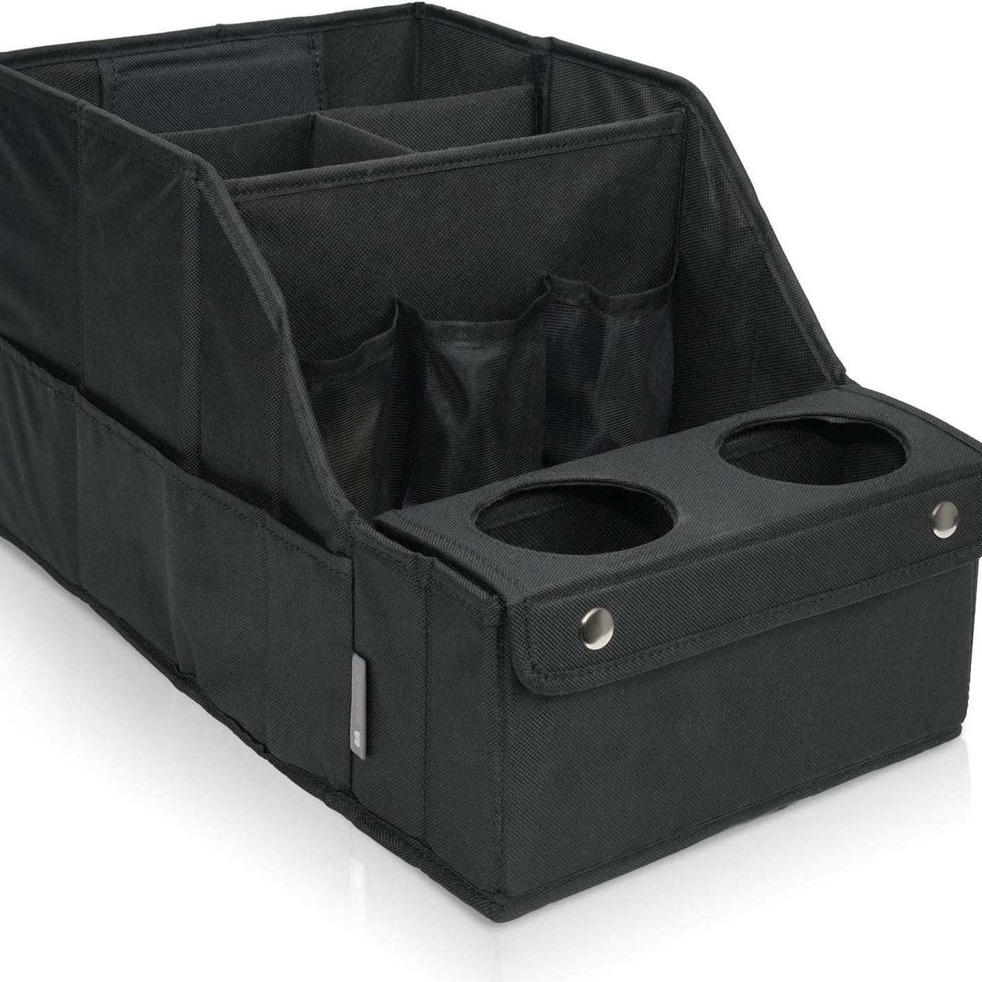 Car Seat Organizer- Backseat Car Organizer with 11 Storages Compartments and 2 Cup Holders, Organizers and Storage, Front Seat for Travel Kids,Black - Image 1