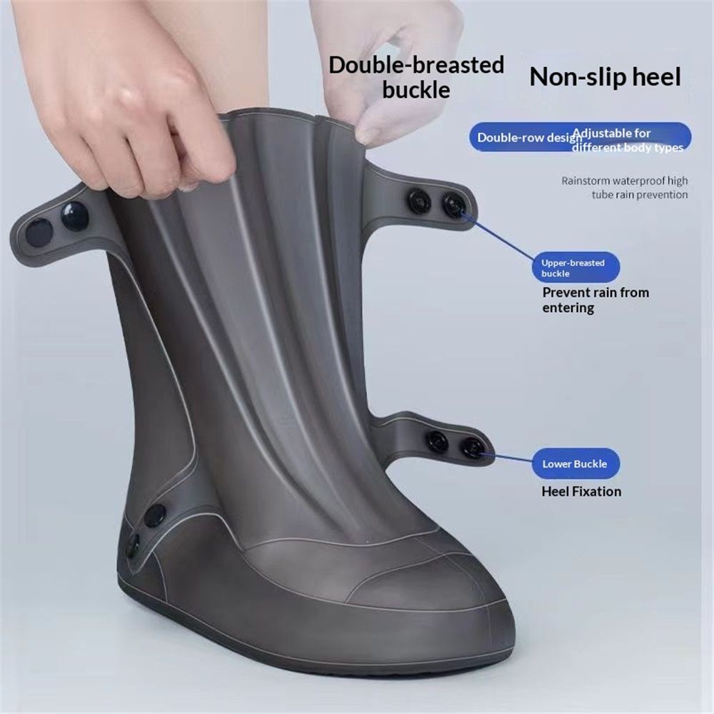 Rain Shoe Covers | Waterproof Shoe Covers for Men Women | Reusable Galoshes Overshoes Over Shoes (38-39，L) - Image 3