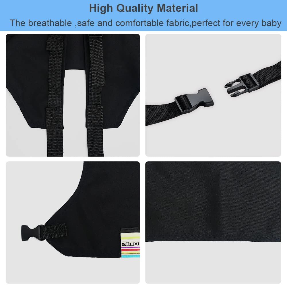 Harness Seat for High Chair Baby Feeding Safety Seat with Strap, Toddler Booster Harness Belt Portable Dining Seat Strap for Travel Home Restaurant Shopping (Black) - Image 3