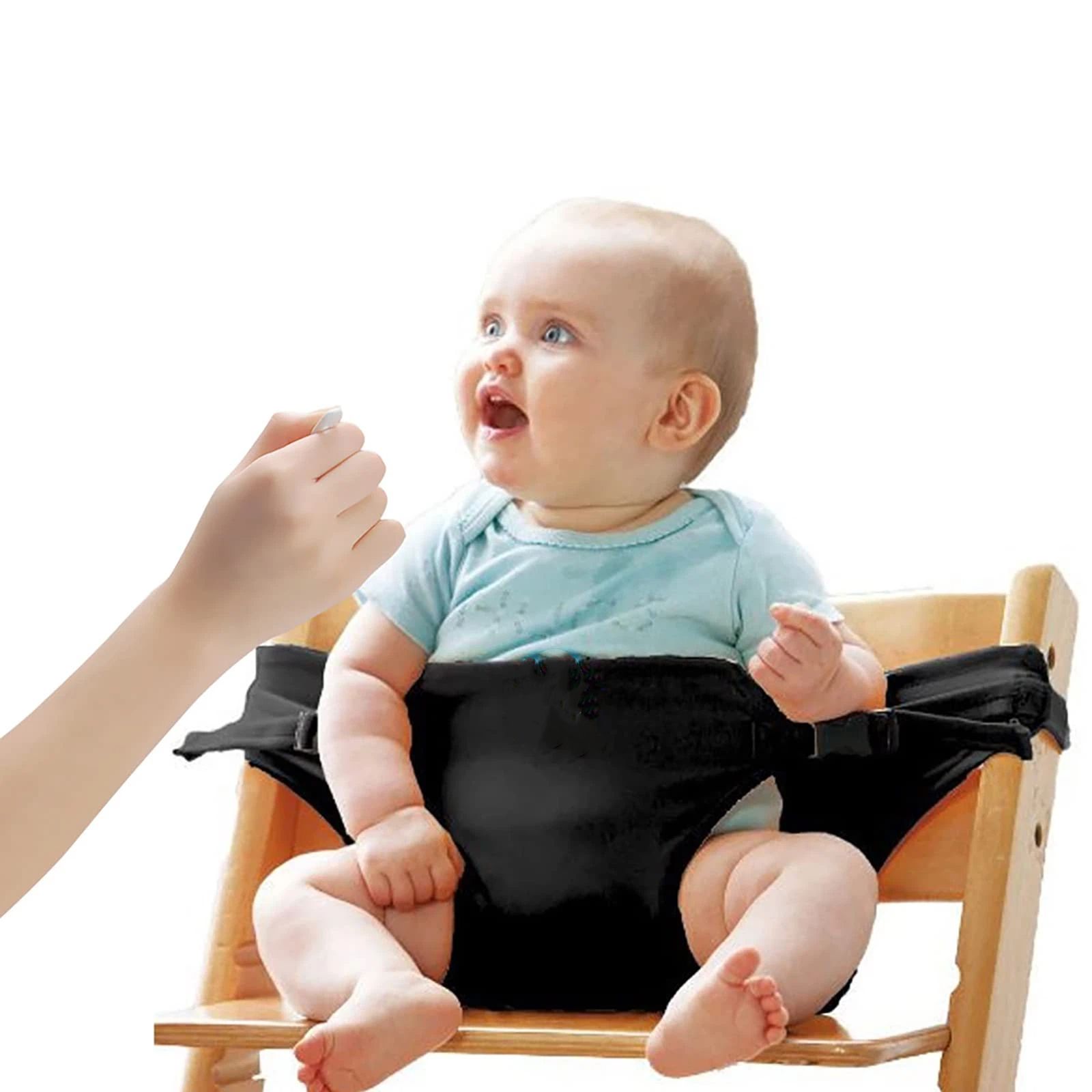 Harness Seat for High Chair Baby Feeding Safety Seat with Strap, Toddler Booster Harness Belt Portable Dining Seat Strap for Travel Home Restaurant Shopping (Black) - Image 5