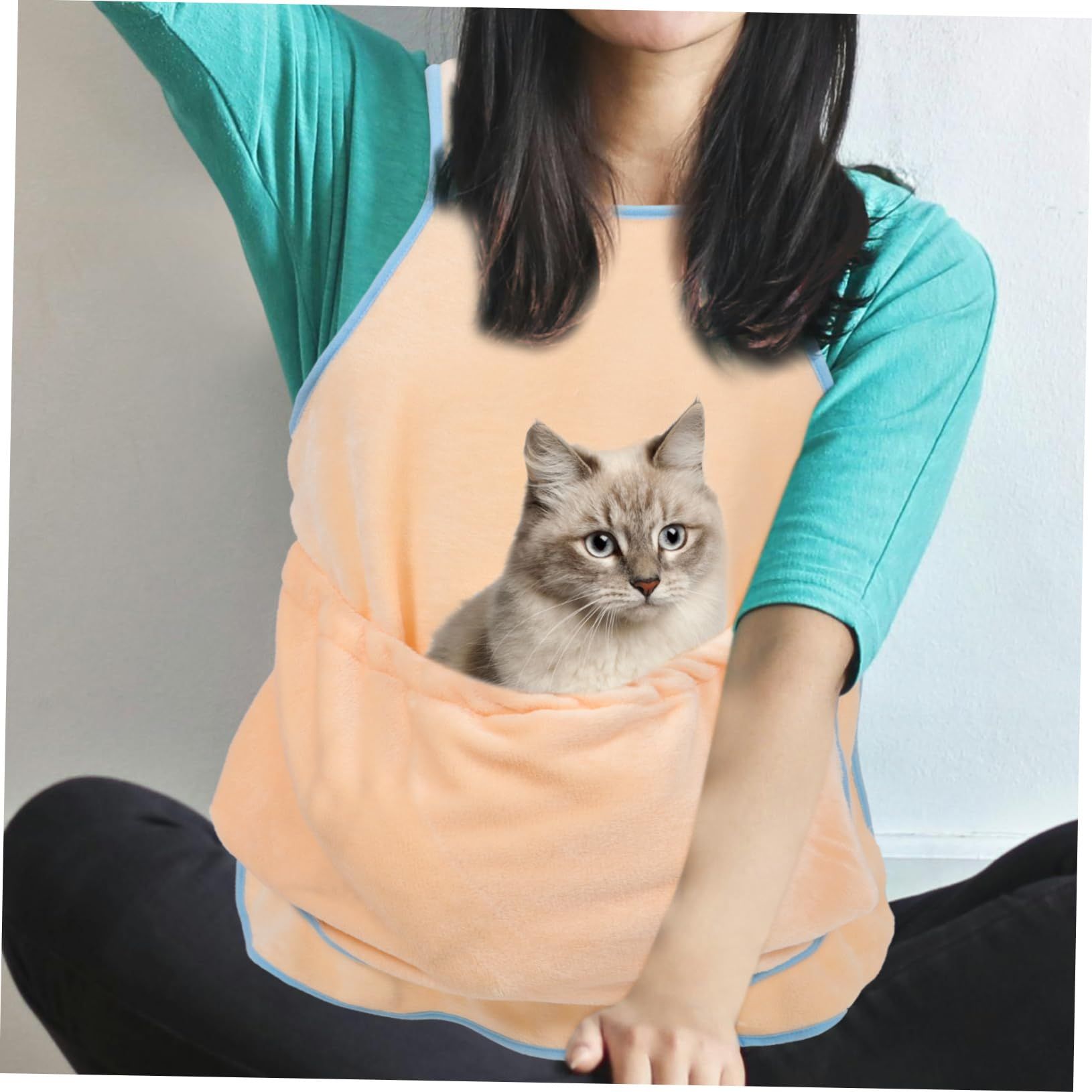 Cat Apron Carrier, Pet Sleeping Bag, Kitten Hands-Free Soft-Sided Carrier Pouch Sling for Small Sized Animals Cat Carrier Pouch Pet Sling Carrier for Small Sized Animals (1Pcs) - Image 4