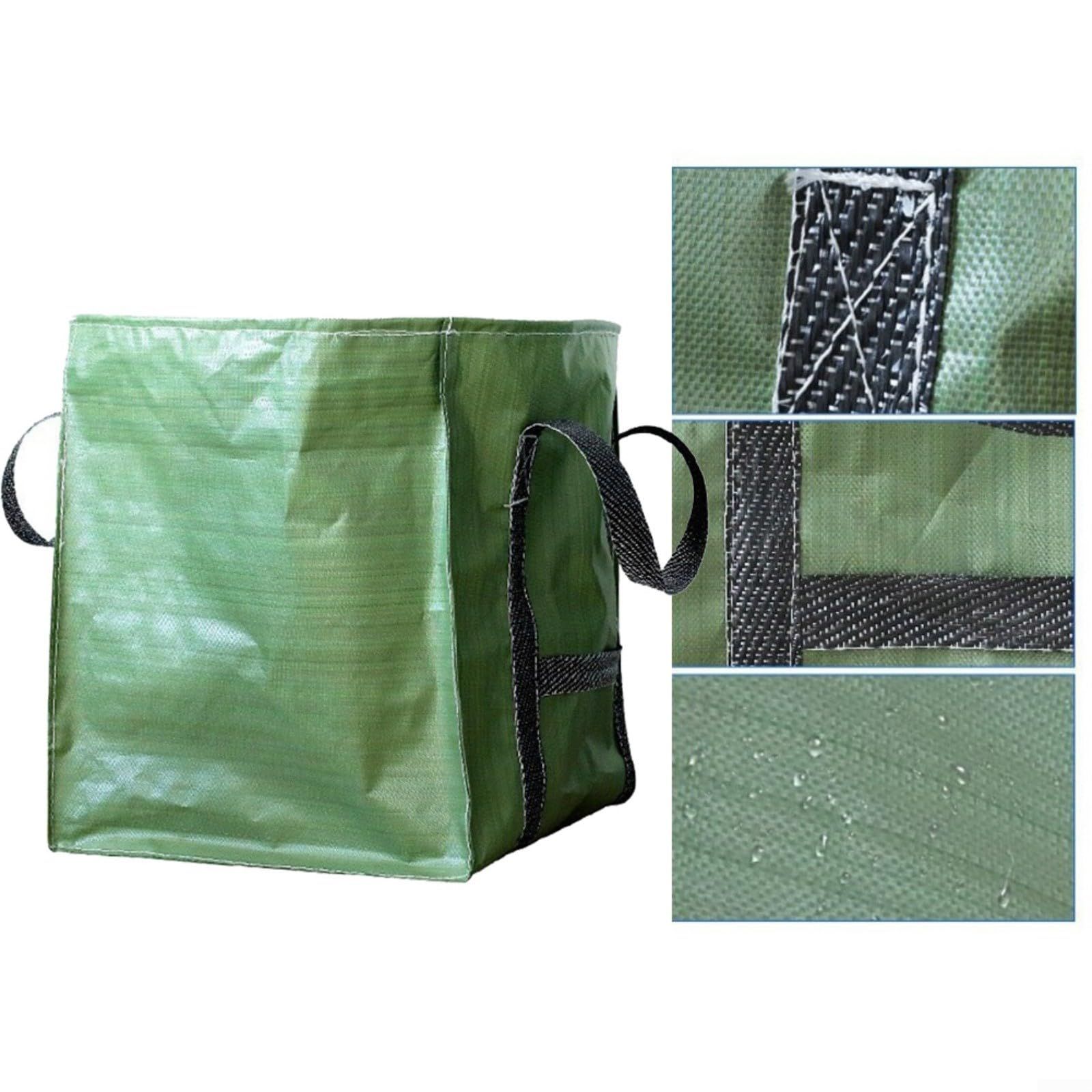 Heavy Duty Storage Tote Bag  Rugged Woven Polypropylene Moving Bag, Reusable Self-Standing Design, Single, Green 60X60x70 Cm - Image 2