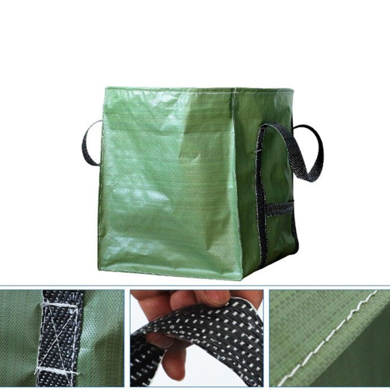 Heavy Duty Storage Tote Bag  Rugged Woven Polypropylene Moving Bag, Reusable Self-Standing Design, Single, Green 60X60x70 Cm - Image 4