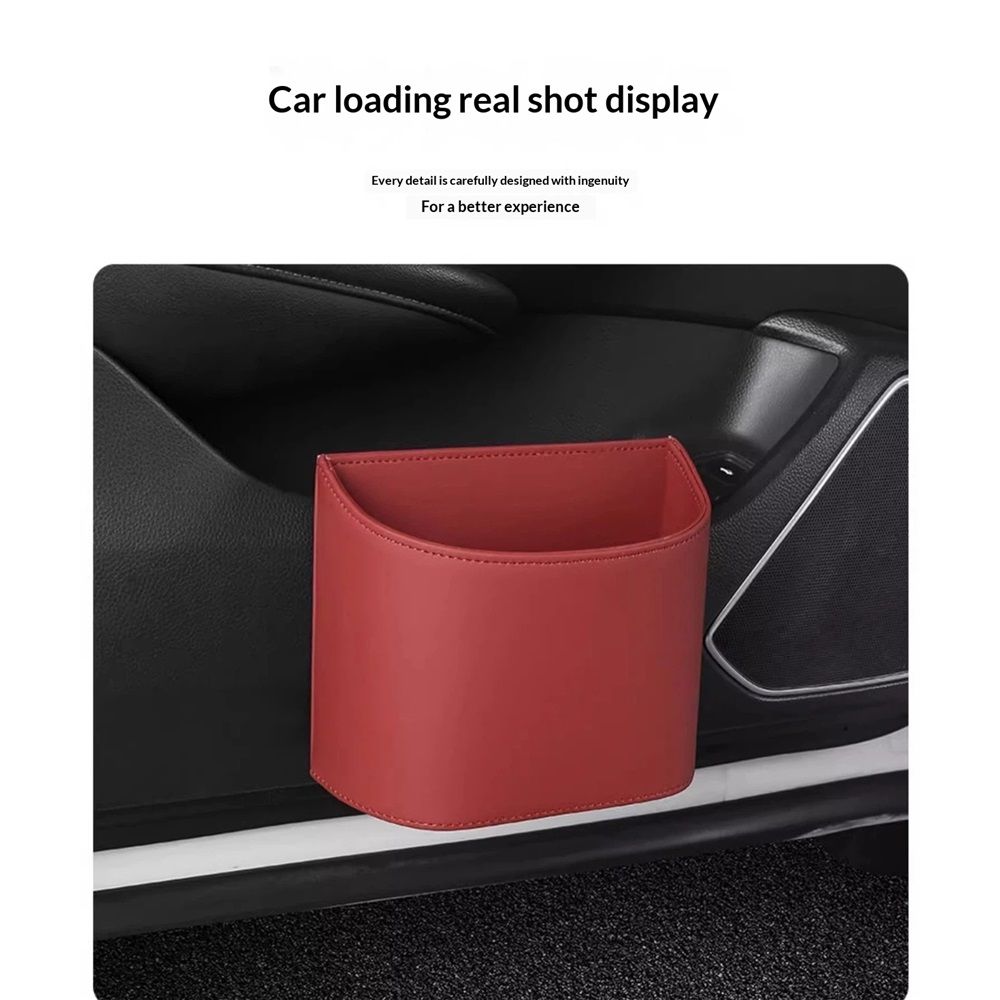 Car Trash Can,Mini Car Trash Bin for SUV and Truck, Automotive Trash Can for Vehicle, Home, Office, Multipurpose, Easy to Clean (Red) - Image 5