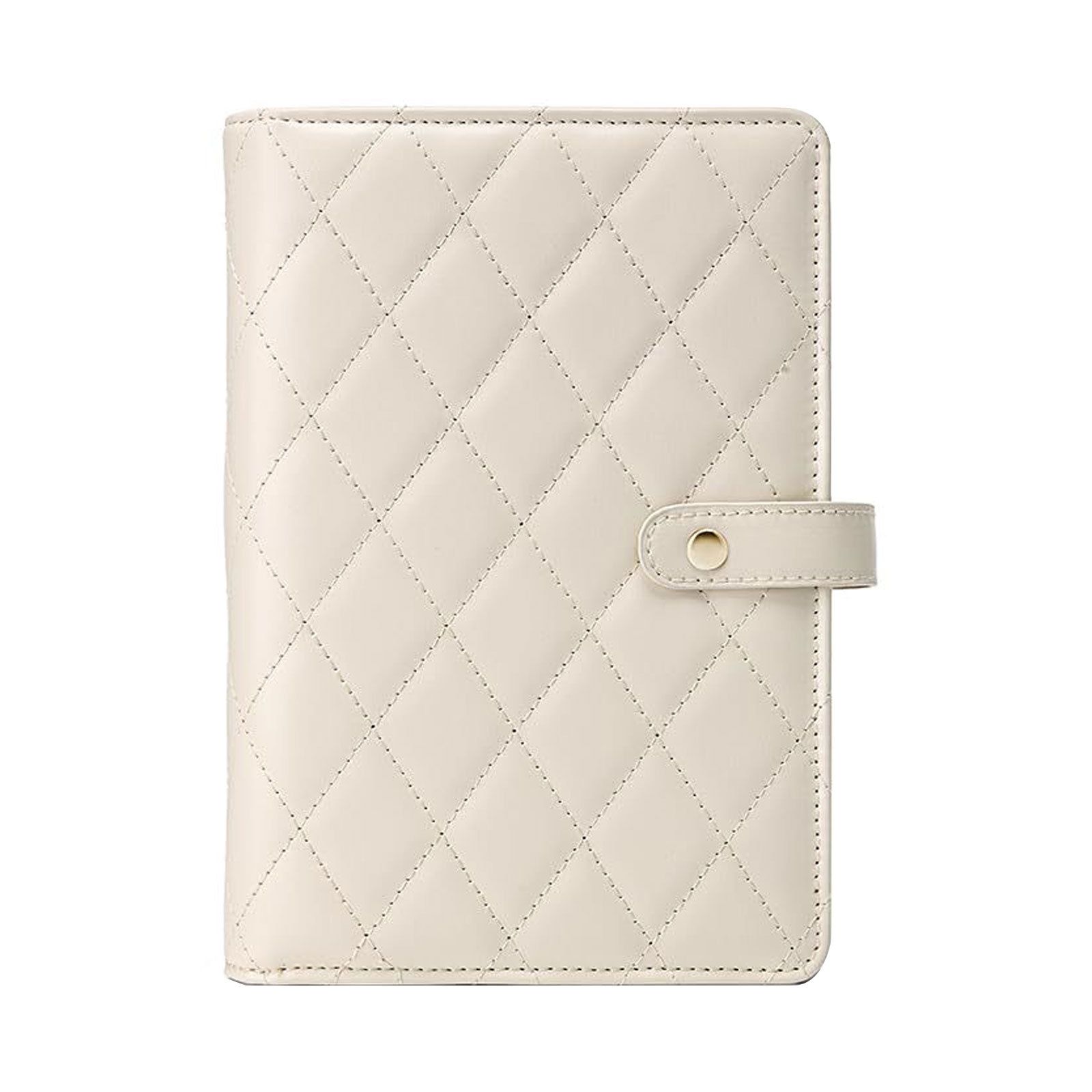 Travel Jewelry Organizer Case,Jewelry Storage Book Ring Binder with Clear Zipper Jewelry Pouches Bags for Rings, Necklace, Earrings-Cream White（oniy bag） - Image 1
