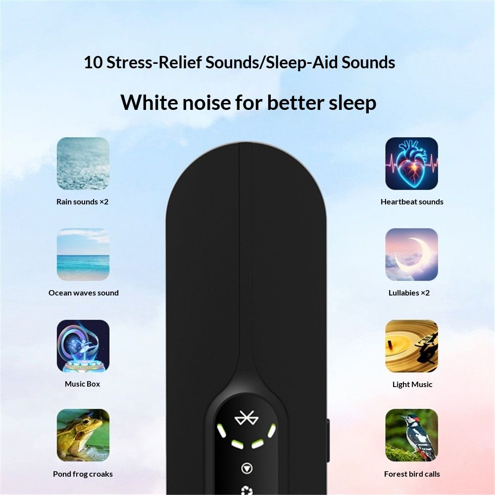 Pillow Speaker for Sleeping, Mini Bone Conduction Portable Sleep Aid with Stereo Bass, Bluetooth Sleep Bar for Deep Sleeping with White Noise - Image 2