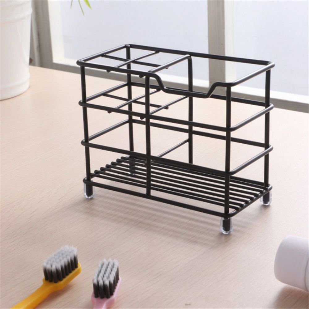 Toothbrush Holder, Electric Toothbrush Holder - Stainless Steel Tooth Brush Holder, Toothpaste Holder Organizer Stand Caddy for Bathroom, Bronze, Pack of 2 - Image 3