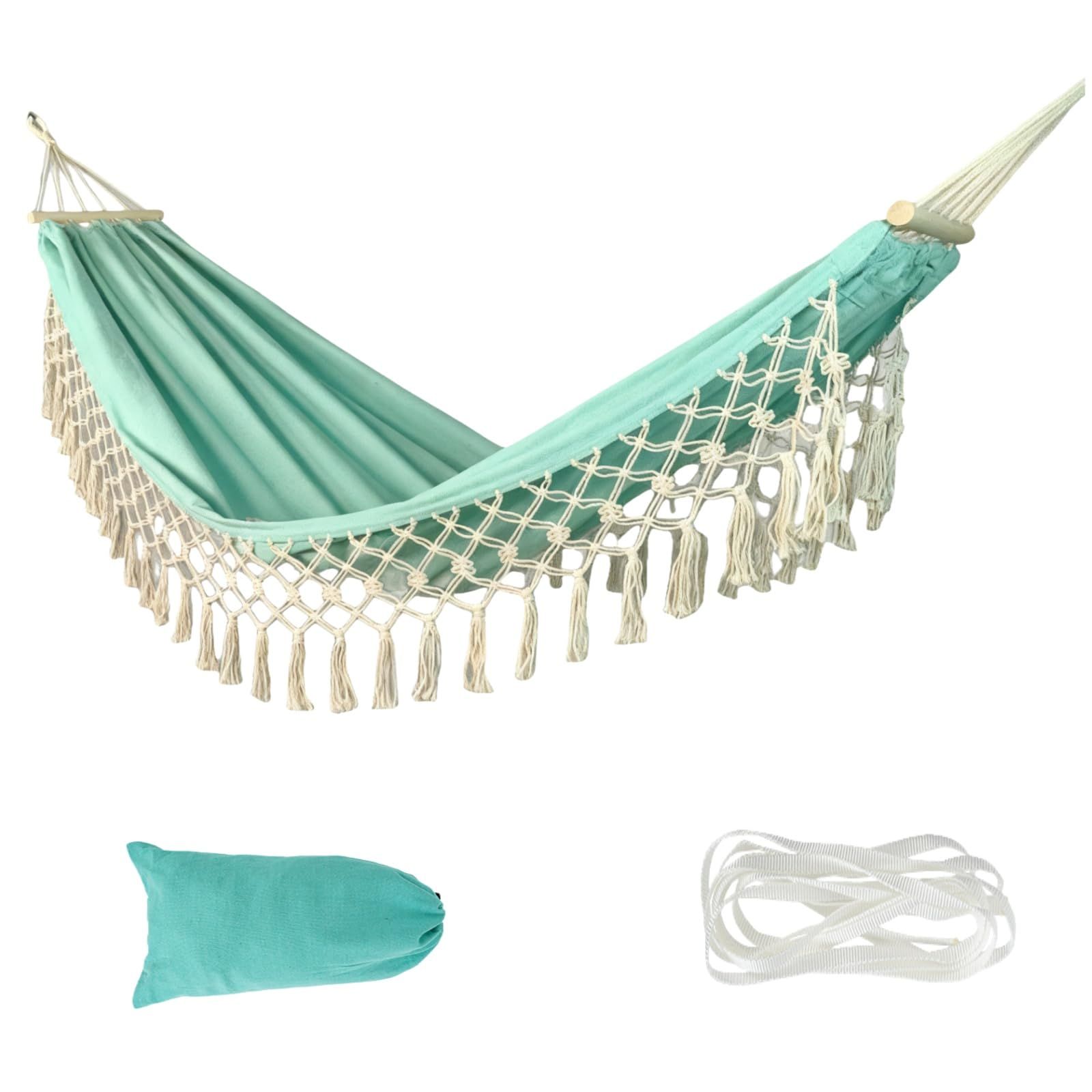 Beautiful Boho Style Hammock -Camping， Portable 2 Person Hammock, for Suitable for Backpacking, Patio, Beach, Backyard, Outdoor, Garden,Wedding Decor - Image 2