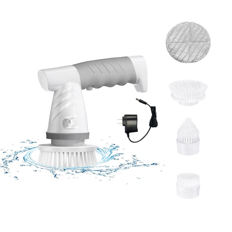 Electric Spin Scrubber, Bathroom Shower Electric Scrubber for Cleaning Tub/Tile/Floor/Sink/Window, Power Cleaning Brush Rechargeable Cordless with 4 Replaceable Cleaner Brush Heads - Image 1