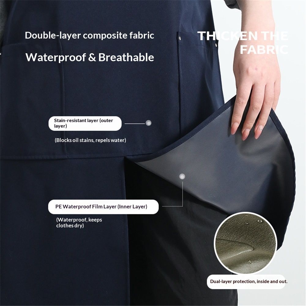 Pottery Apron Split Leg,Cross Back Chef Apron with Pockets,Painting Apron with Adjustable Straps for Cooking,Baking,BBQ,Ceramic,Gardening - Image 2