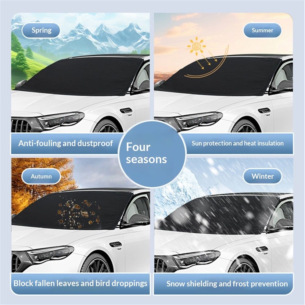 Windshield Cover for Ice and Snow | Durable 600D Oxford Fabric | Waterproof Winter Car Cover for Compact Cars, SUV and Sedan | Essential Car Winter Accessories - Image 4