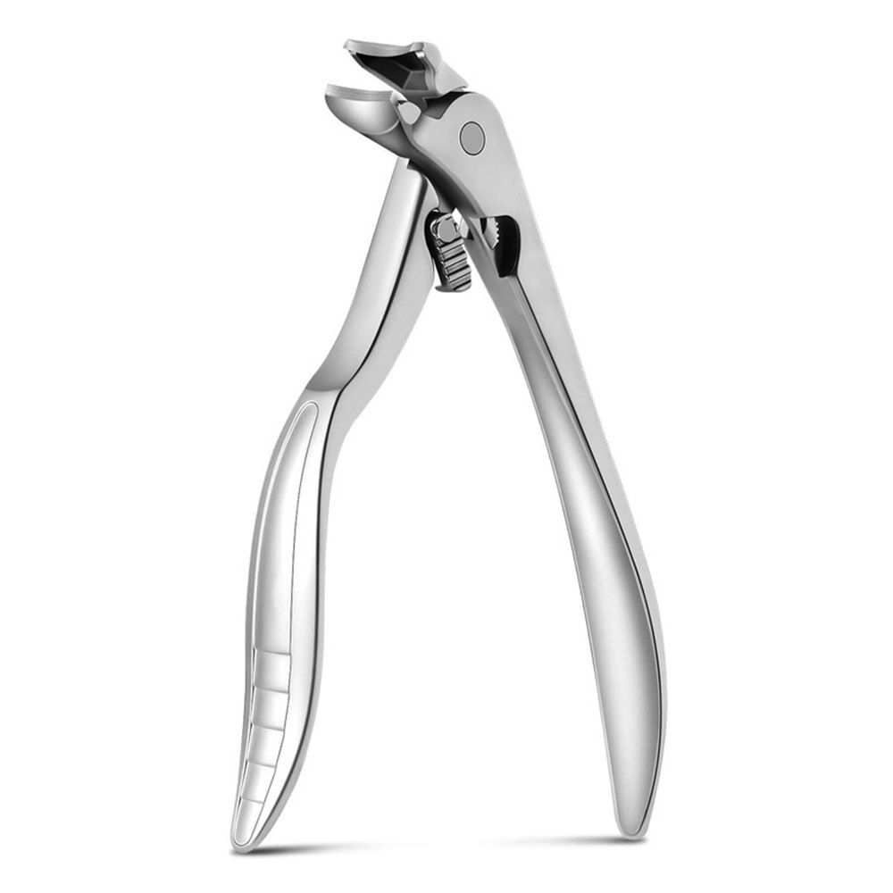 Ergonomic Nail Clipper for Seniors - Toenail Clipper for Thick Toenails and Fingernails, Long Handle Nail Clippers with Catcher, Precision Nail Trimmer for Men and Women - Silver - Image 1