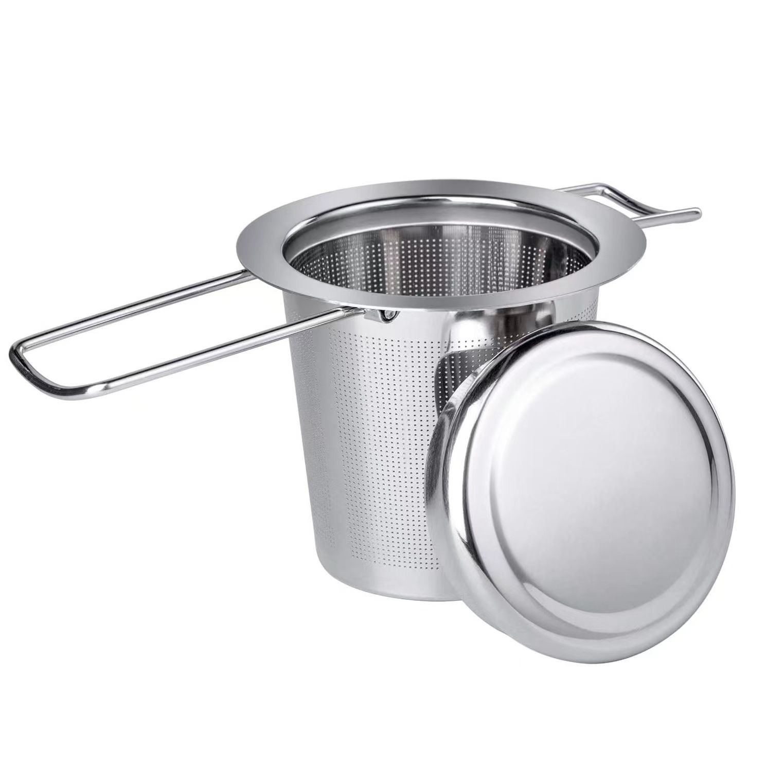 2 Pack Tea Infuser, Stainless Steel Extra Fine Mesh Tea Strainer for Loose Leaf with Foldin Handle Sitting in Mugs, Tea Filters, Tea Strainers, Tea Basket, Infusers Tea Diffuser for Loose Tea Steeper - Image 2