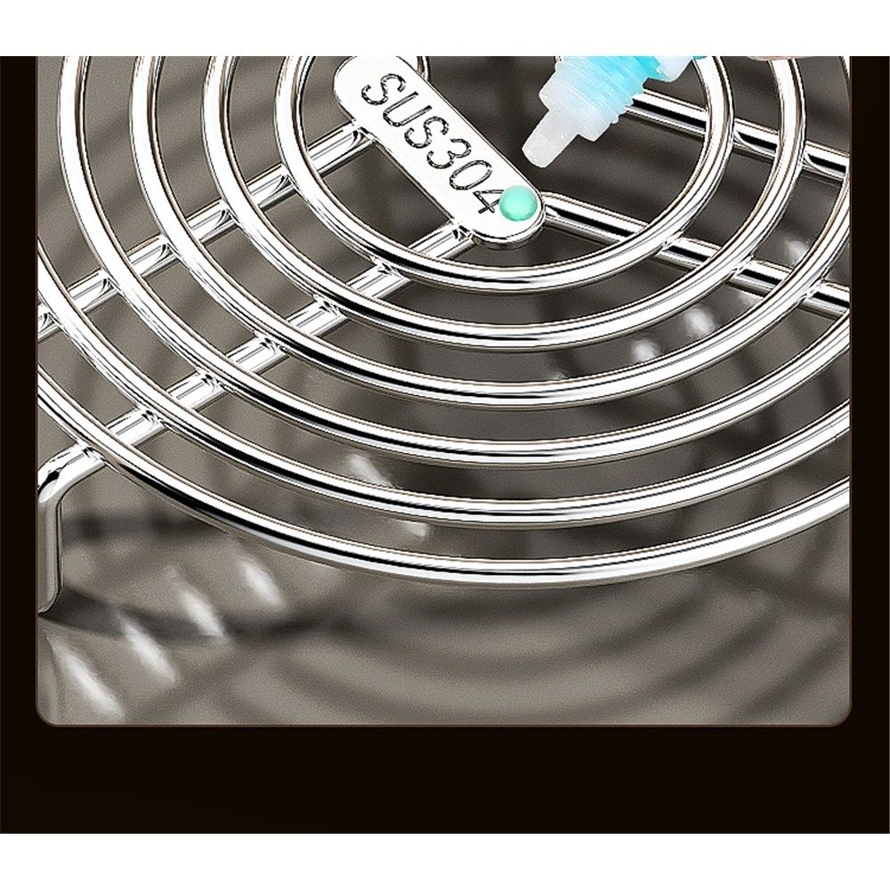 Round Steamer Rack and Cooling Rack,Stainless Steel Pot Trivet, Cooking Rack,Wire Steamer Kettle Rack Holder, Air Fryer Cooking Steamer Rack for Baking Canning Cooking Steaming, 7.9''X2.8'' - Image 3