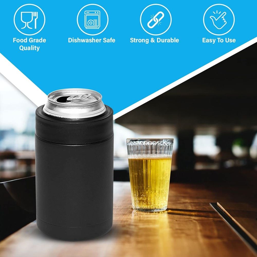 Frosty Beer Holder,2 Go Vacuum Insulated Double Walled Stainless Steel Beer Can and Bottle Cooler with Beer Opener, Bpa Free, Fits Standard 12oz, Ice Cold for Hours, Great Gift for Beer Lovers - Image 3
