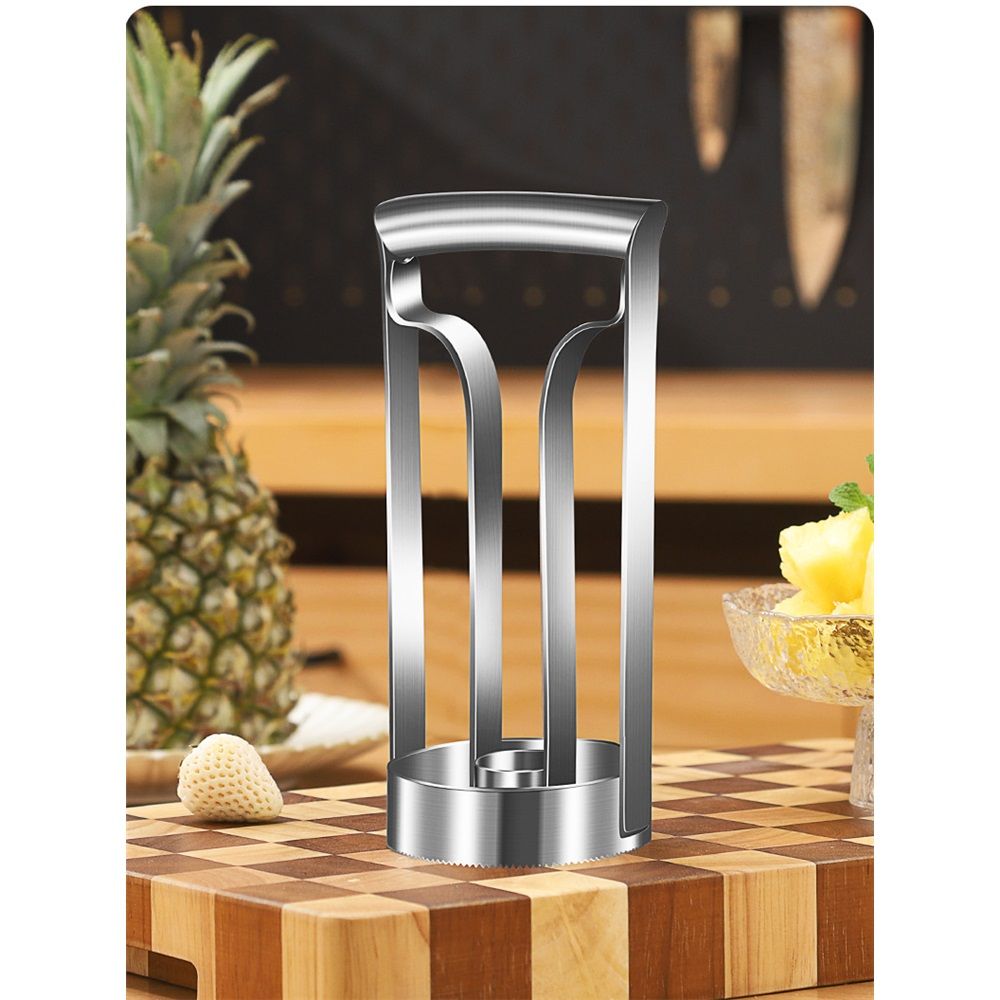 Pineapple Corer Large Stainless Steel Pineapple Corer Peeler Pineapple Cutter Fruit tool Easy Kitchen Tool - Large（20cm） - Image 4