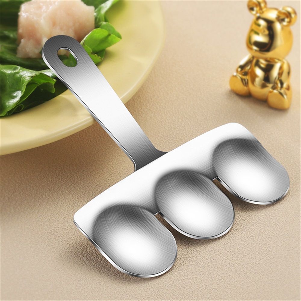 Meatball Maker Tool, 304 Stainless Steel Kitchen Manual Non Stick Meatball Maker, Portable Meatball Spoon Ball Maker Kitchen Restaurant Must Have Meatball Making Set，Home Cooking Tools (4-channel) - Image 2