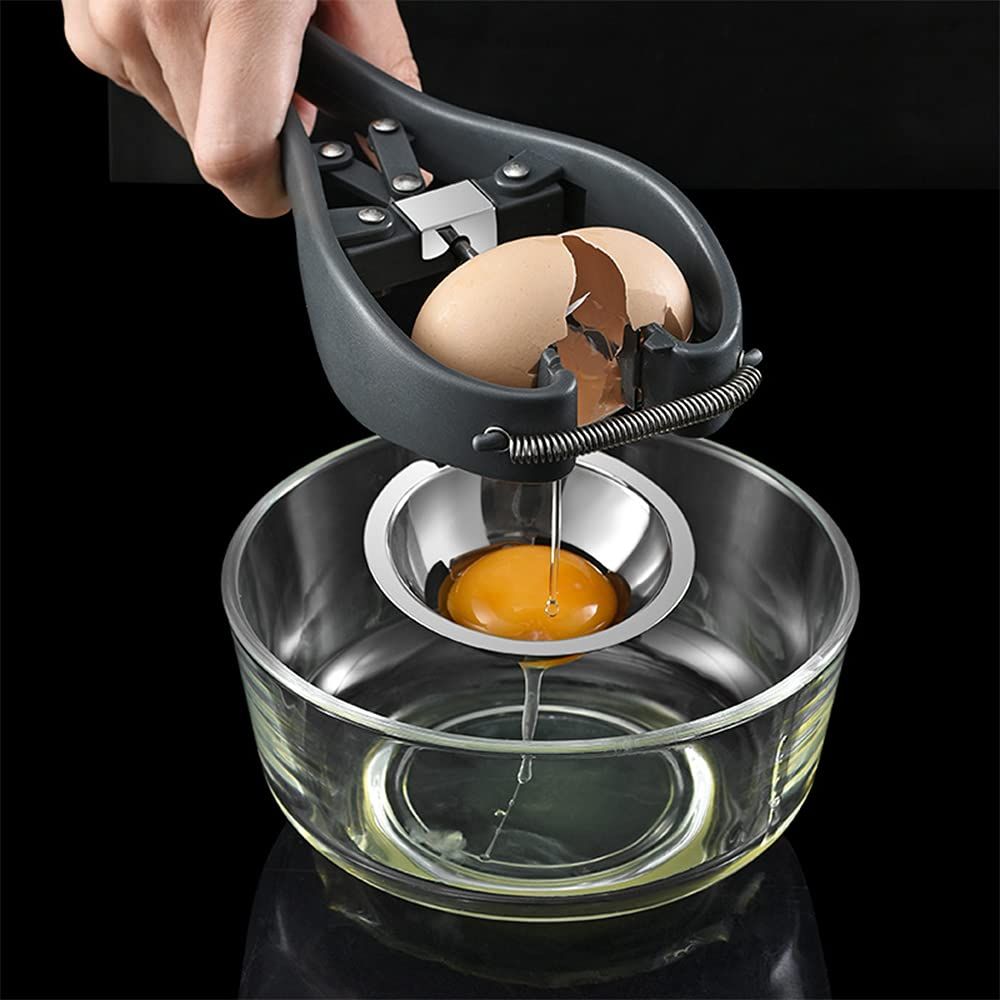 Egg Cracker,l Egg Opener, Automatic Egg Cracking Tool, Easy Eggshell CutterEggshell Cutter Egg Separator Creative Kitchen Tools (black) - Image 3