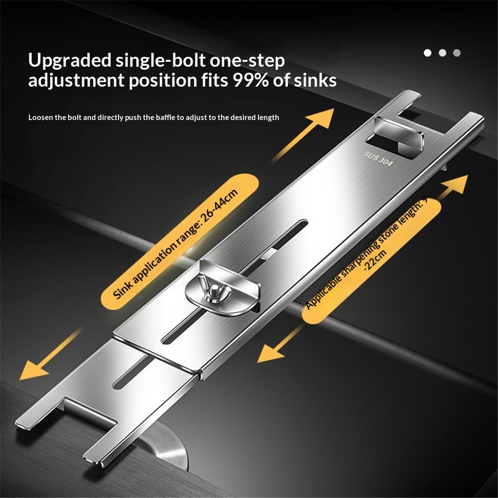Whetstone holder Sharpening Stone Base - Stainless Steel Adjustable Whetstone Holder Sink Bridge for 12.6