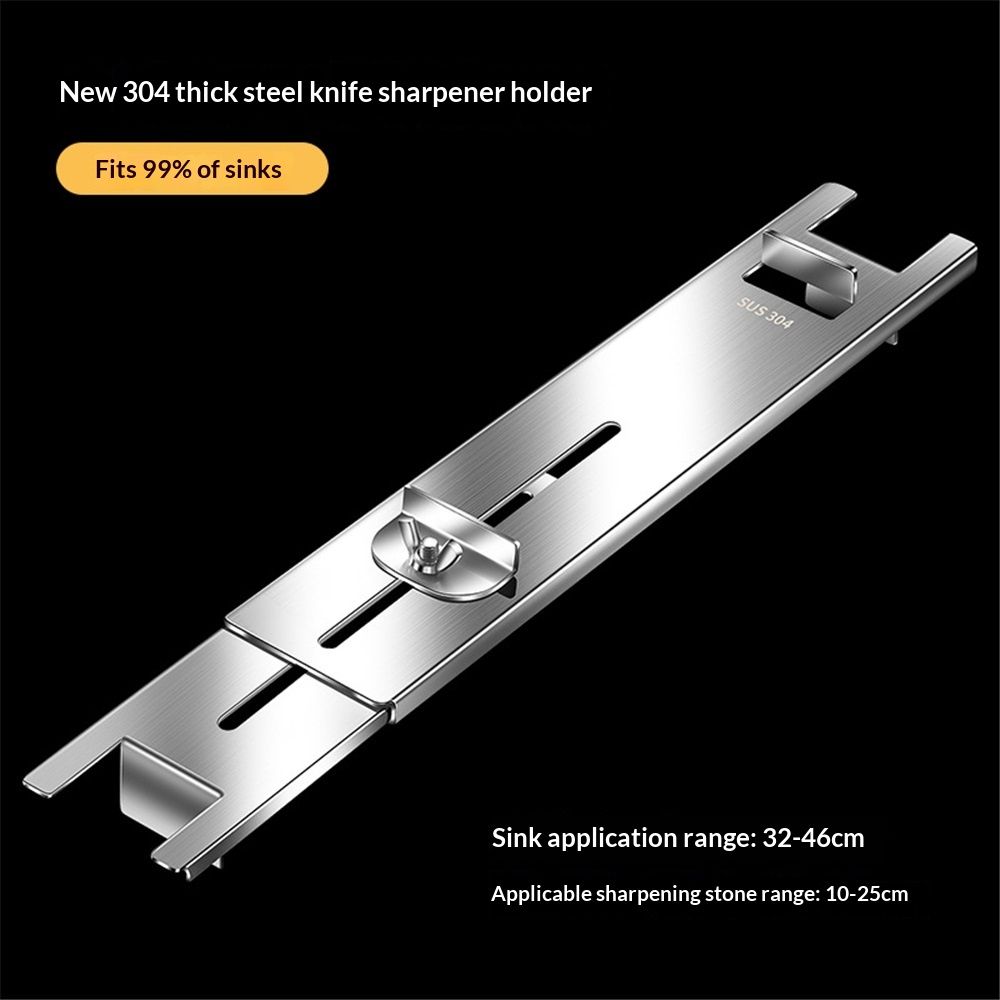 Whetstone holder Sharpening Stone Base - Stainless Steel Adjustable Whetstone Holder Sink Bridge for 12.6