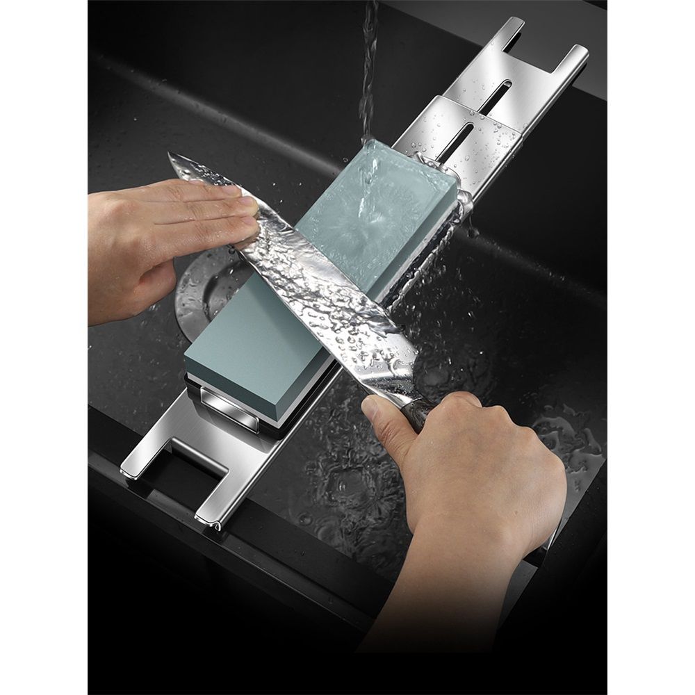Whetstone holder Sharpening Stone Base - Stainless Steel Adjustable Whetstone Holder Sink Bridge for 12.6
