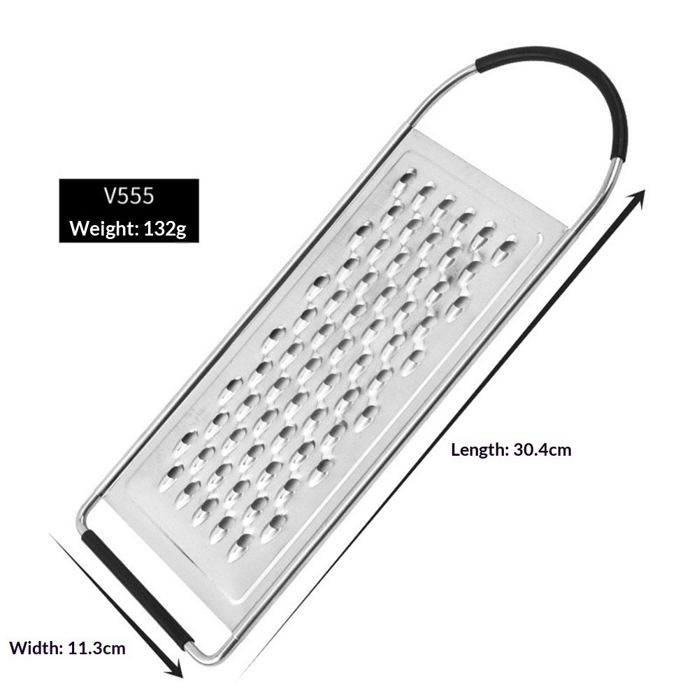 Metal Stainless Steel Extra Course Handheld Non Slip Flat Grater Ideal for Vegetables, Cheese, Eggs - Image 2
