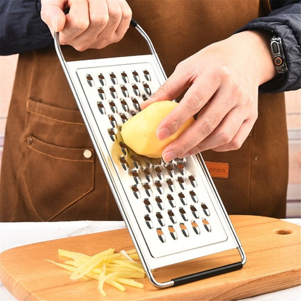 Metal Stainless Steel Extra Course Handheld Non Slip Flat Grater Ideal for Vegetables, Cheese, Eggs - Image 5