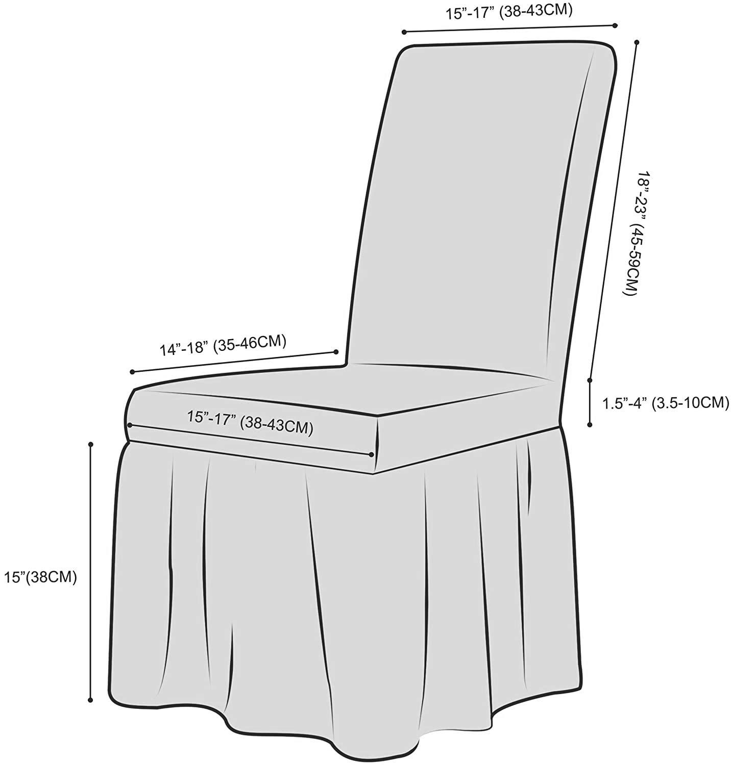 Restaurant chair cover 1-piece set elastic dining chair cover anti slip washable furniture protection cover, with skirt, suitable for hotel ceremony parties (khaki color) - Image 5